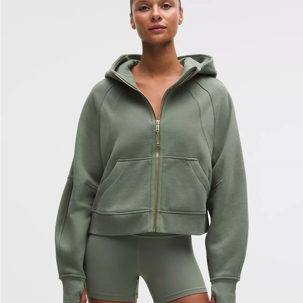 Lululemon Scuba Oversized Full-Zip Hoodie Palm Court/Gold Size XS/S - Picture 2 of 9